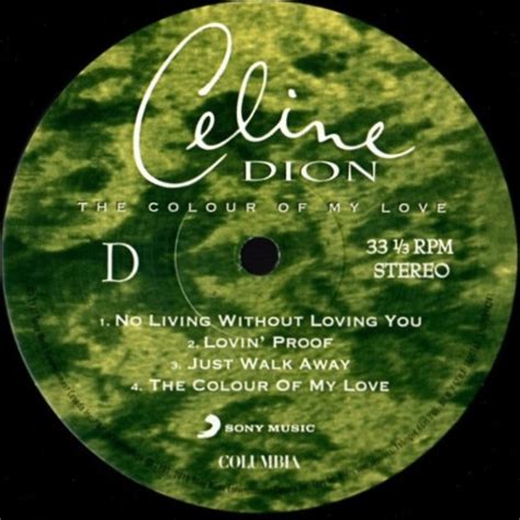 celine colour|The Colour of My Love .